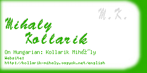 mihaly kollarik business card